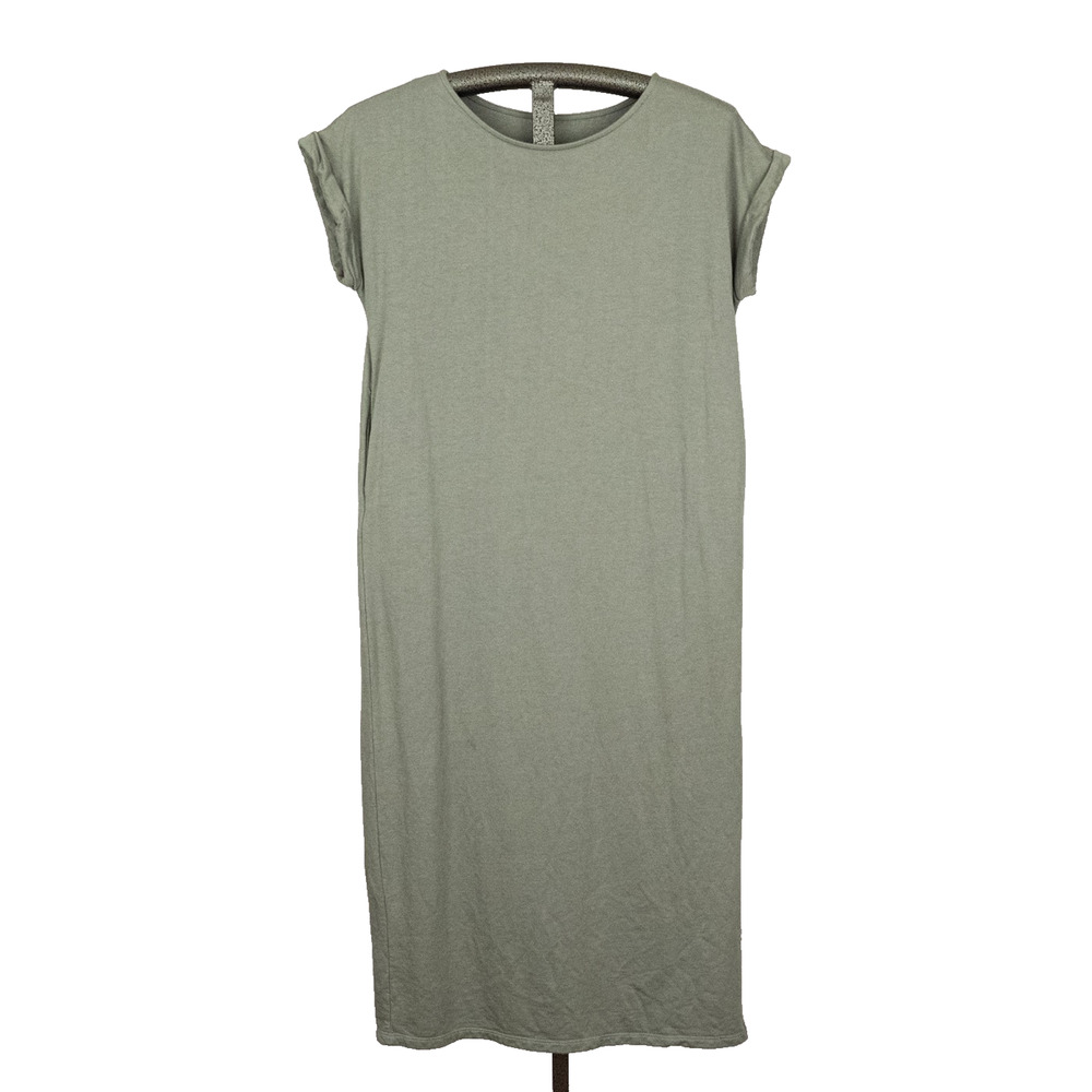 Studio Ko Hemp-Cotton Blend Women's Casual Maxi Dress MEDIUM Earthy Sage Green